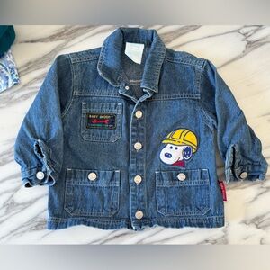 Y2K / 90s Baby Snoopy Construction Jean Jacket